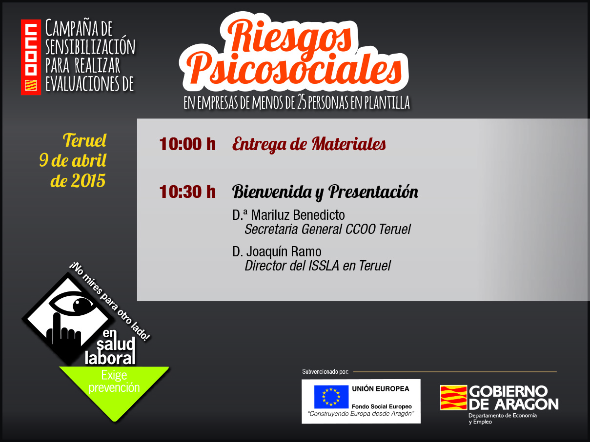 Jornada Riesgos Psicosociales Teruel 09/04/2015